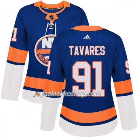 Nainen NHL New York Islanders Pelipaita John Tavares 91 Adidas 2017-2018 Sininen Authentic
